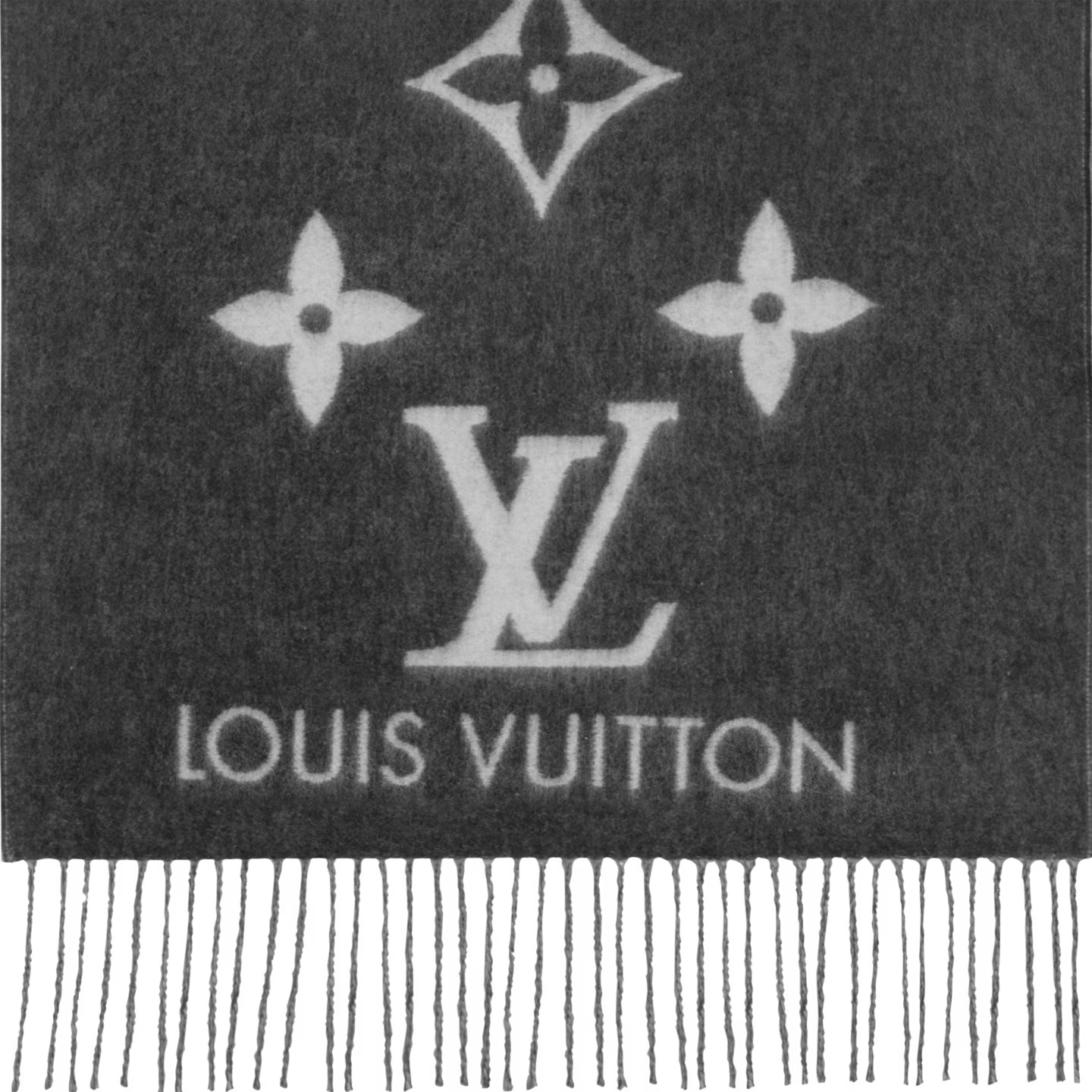 Outlet Louis Vuitton Grey M76336 Reykjavik Gradient Scarf On